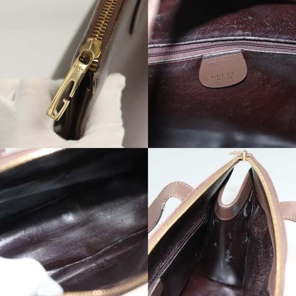 GUCCI Hand Bag Leather Brown Gold 000 1998 000 1998 - Picture 11 of 12